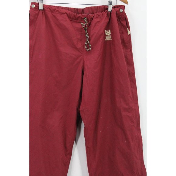 HELLY Hansen Helly Tech Pants Mens Performance Packable Red Waterproof Large 90s - Picture 2 of 12